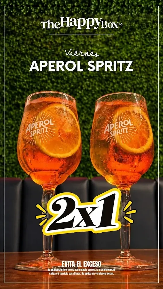 Cartel de la promoción: viernes de Aperol Spritz 2×1
